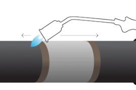 Fitting insulating sleeves in a heating network